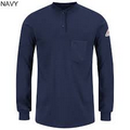 Long Sleeve Tagless Henley Shirt-Excel FR